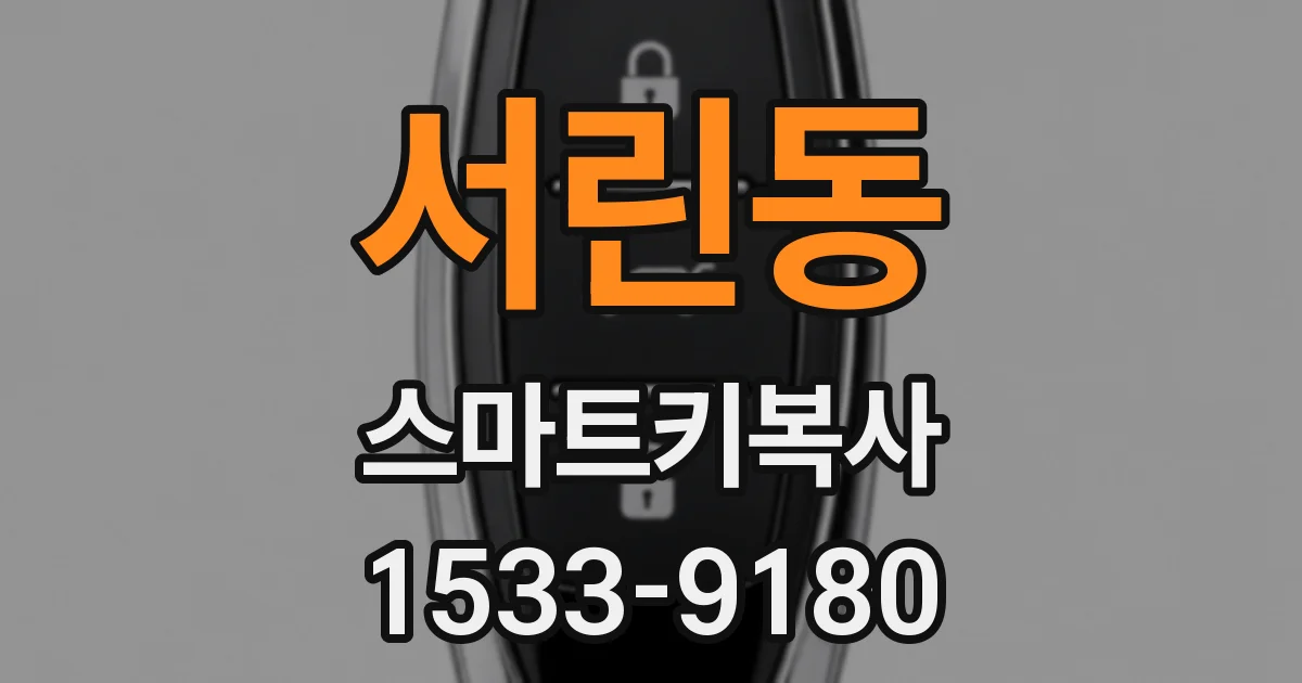 서린동 스마트키복사