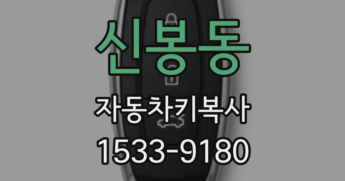 신봉동 자동차키복사