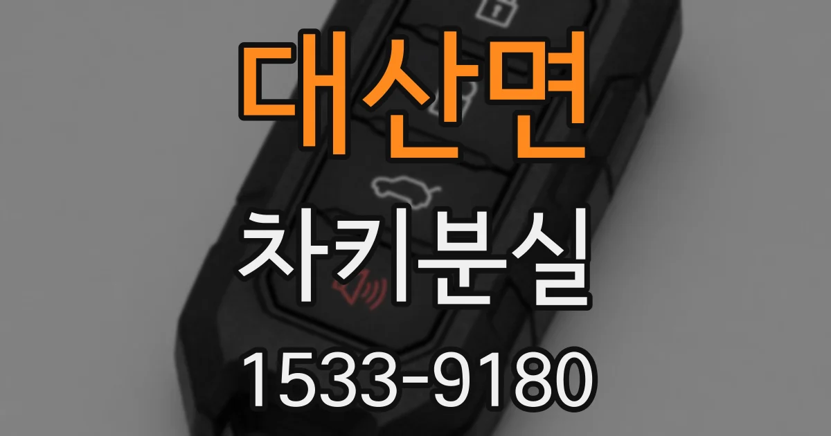 대산면 차키분실