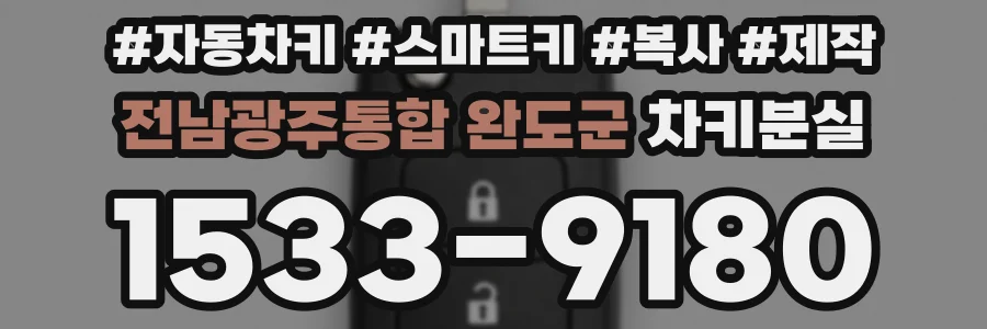 전남광주통합 완도군 차키분실