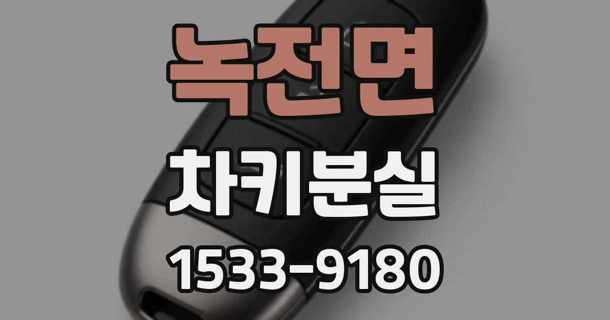 녹전면 차키분실