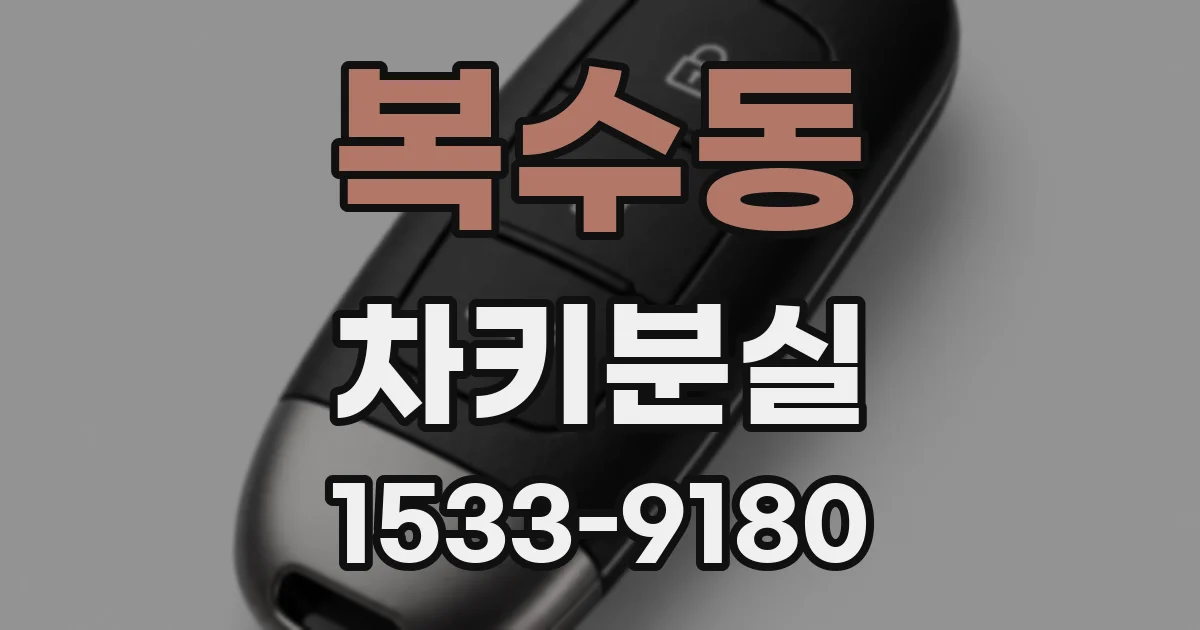 복수동 차키분실