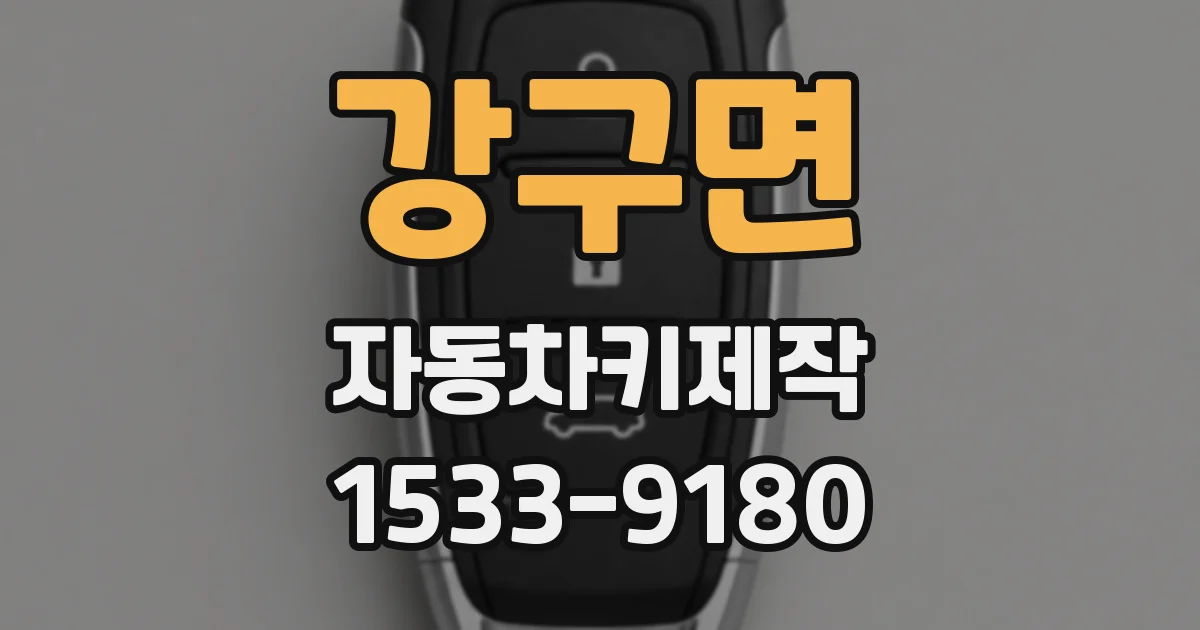 강구면 자동차키제작