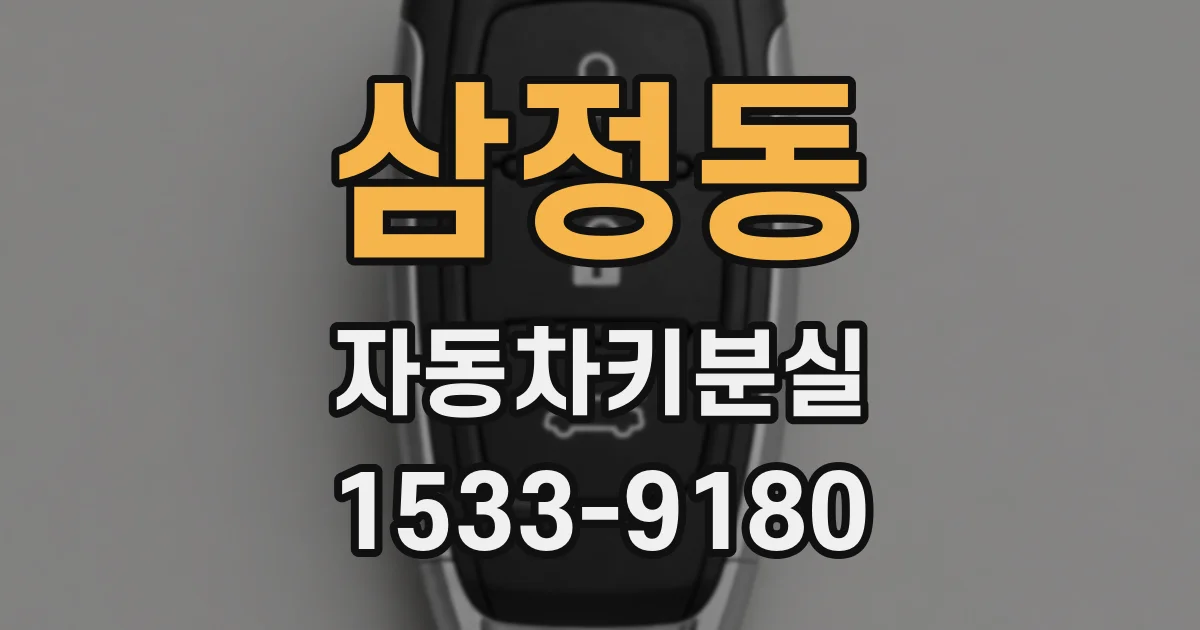 삼정동 자동차키분실