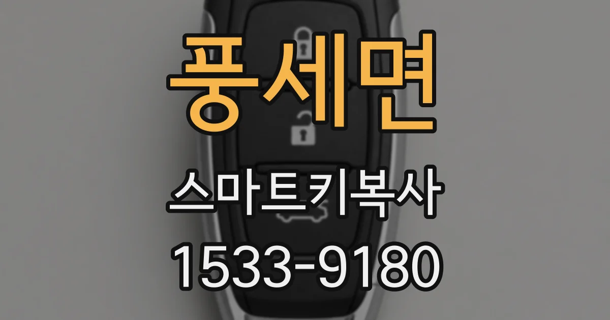 풍세면 스마트키복사