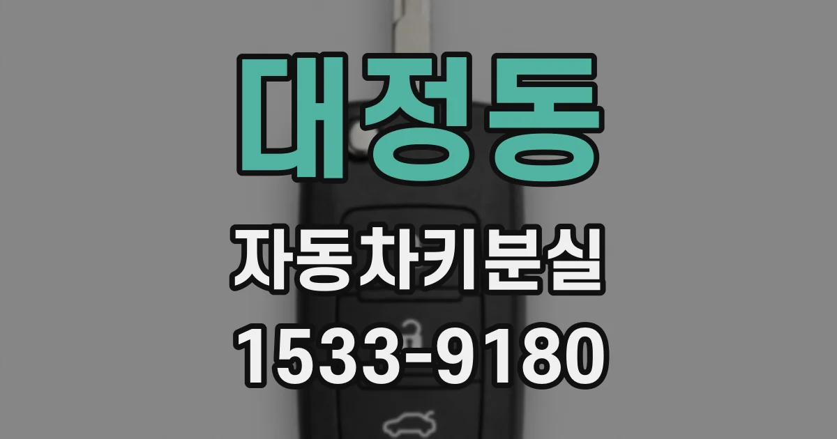 대정동 자동차키분실