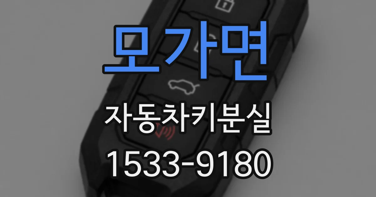 모가면 자동차키분실