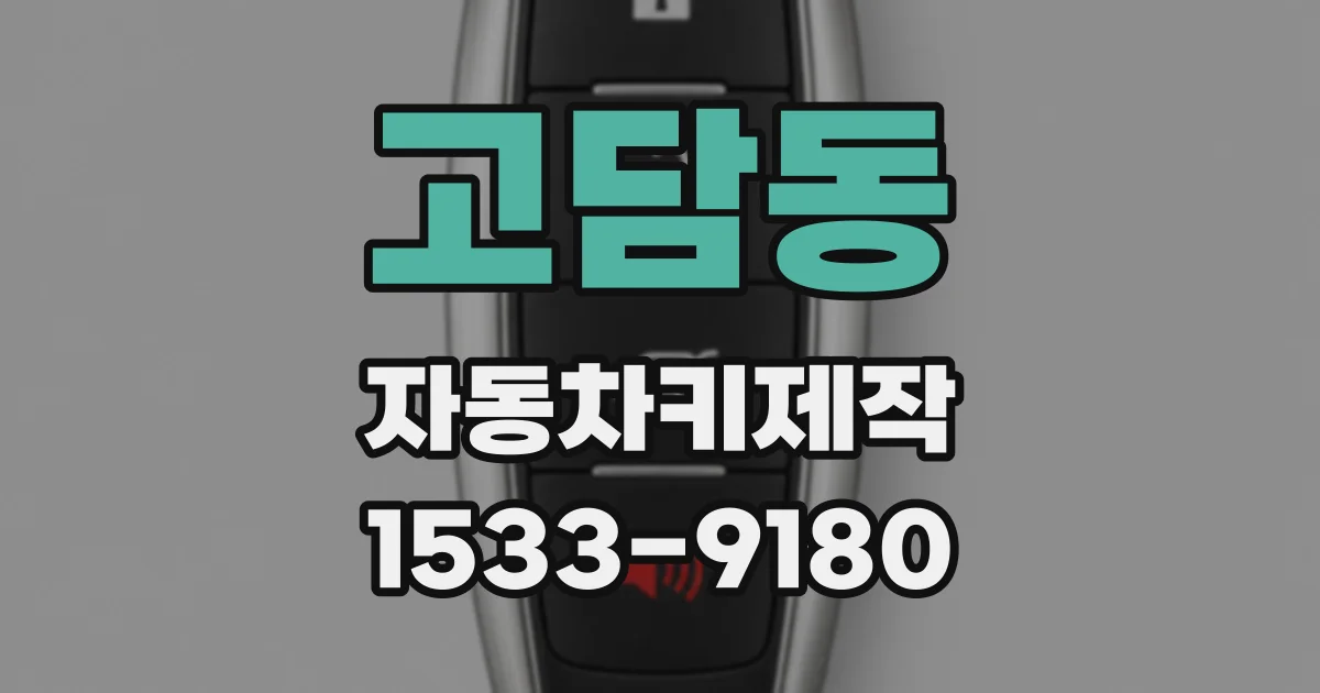 고담동 자동차키제작