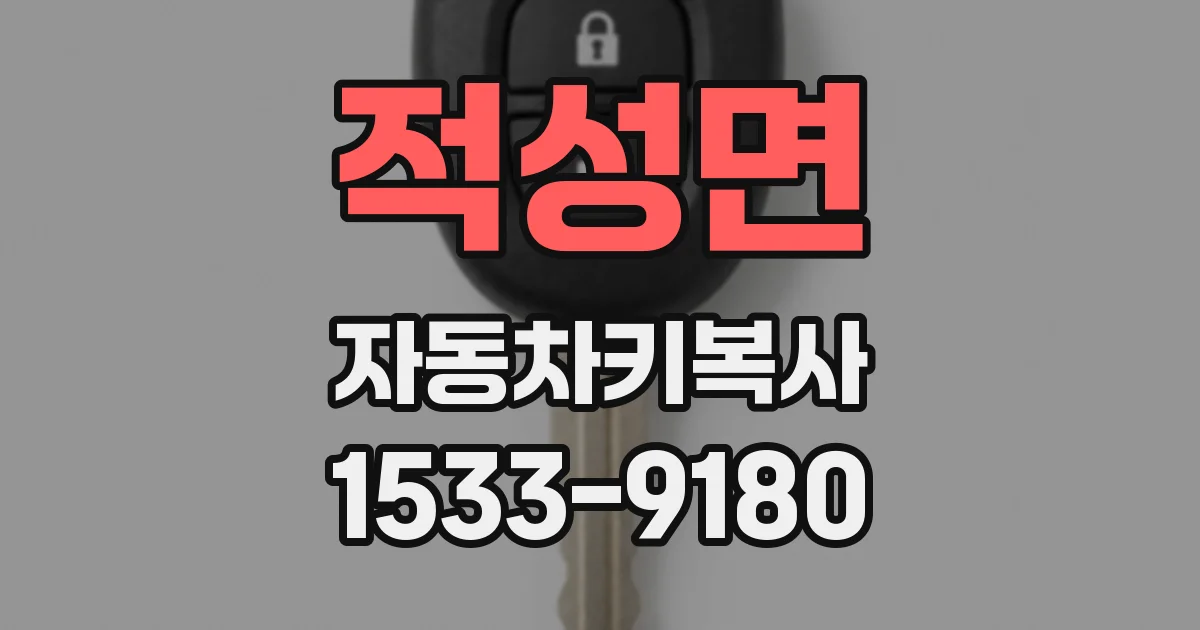 적성면 자동차키복사