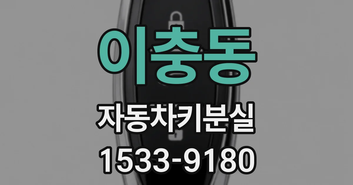 이충동 자동차키분실