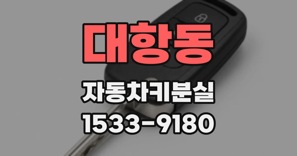 대항동 자동차키분실