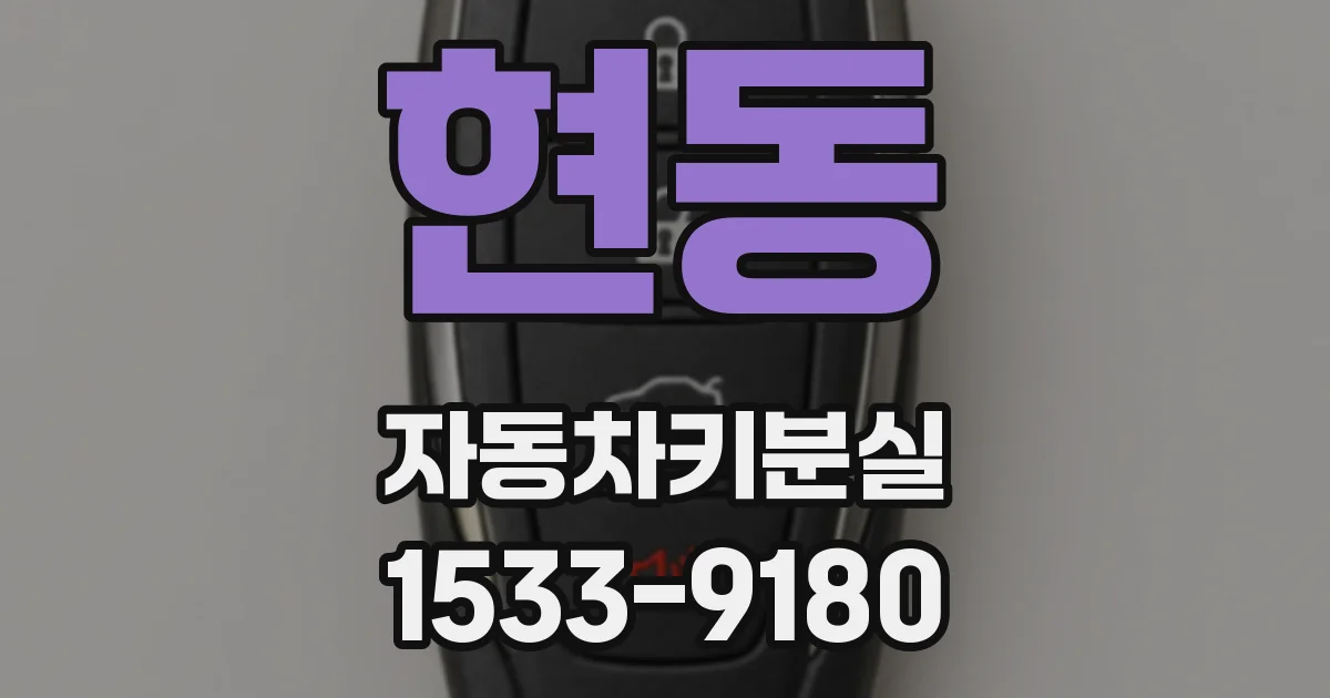현동 자동차키분실