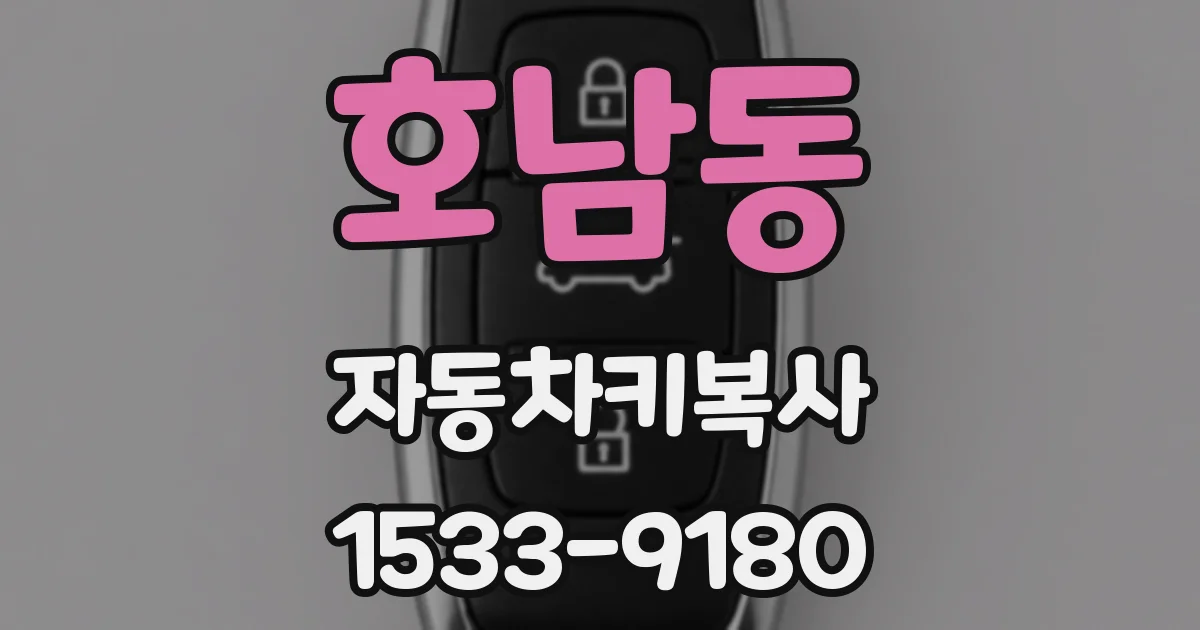 호남동 자동차키복사