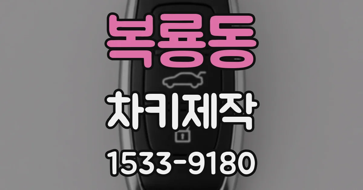 복룡동 차키제작