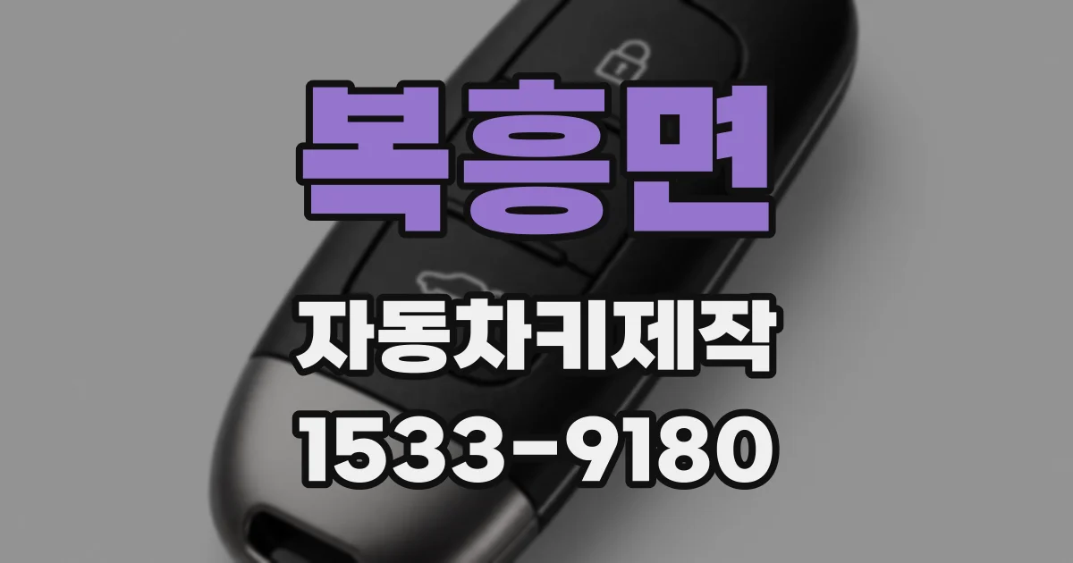 복흥면 자동차키제작