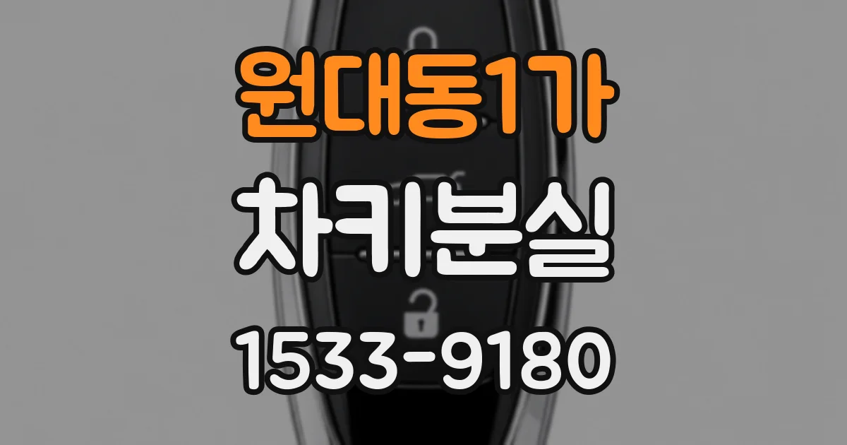 원대동1가 차키분실