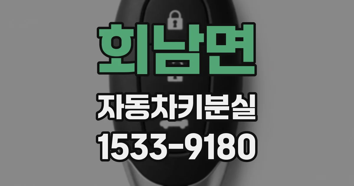 회남면 자동차키분실