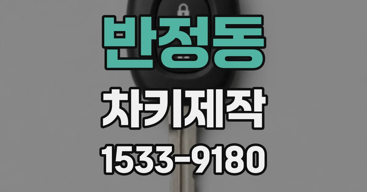 반정동 차키제작