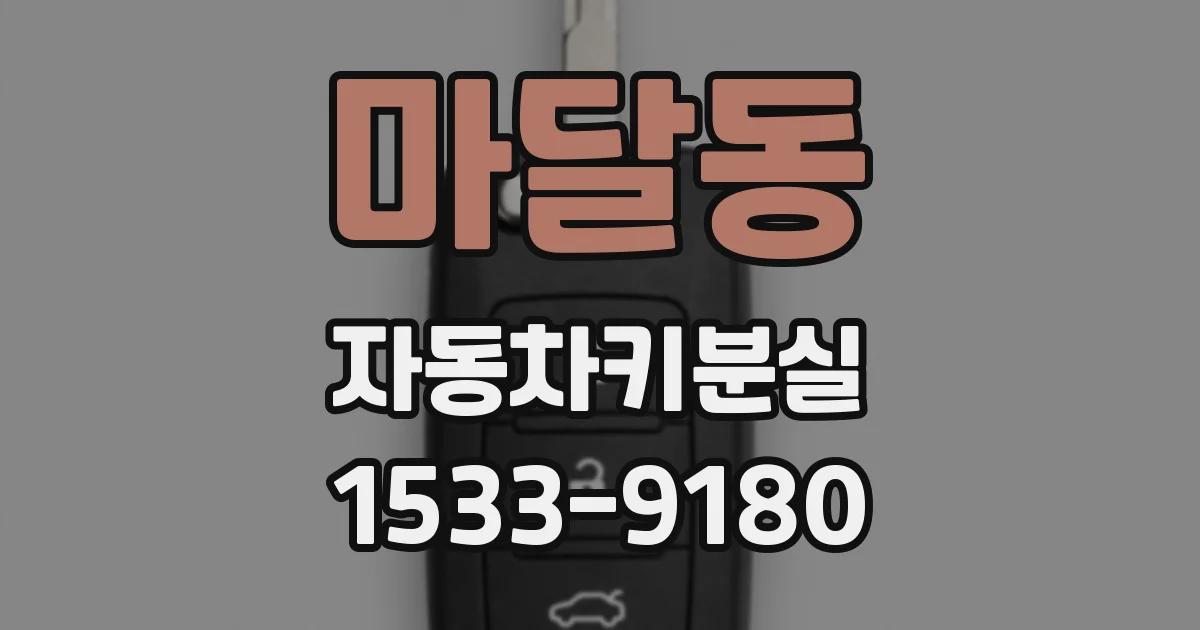 마달동 자동차키분실
