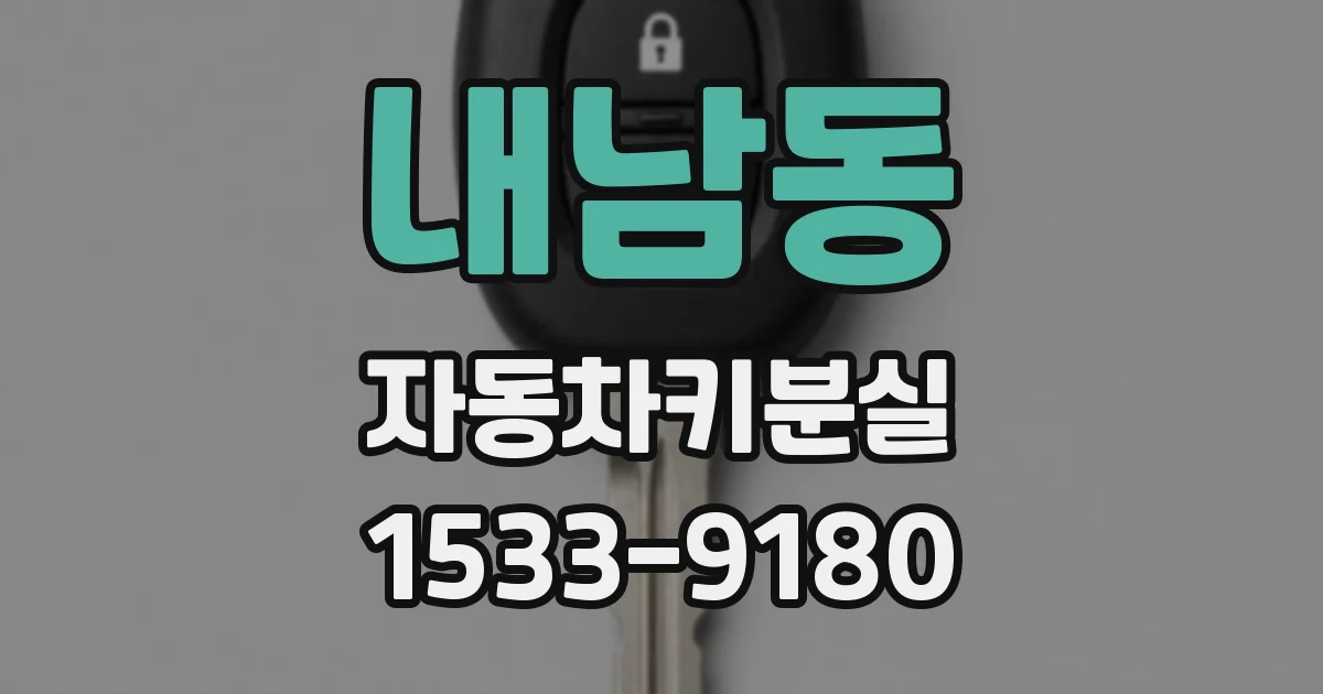 내남동 자동차키분실