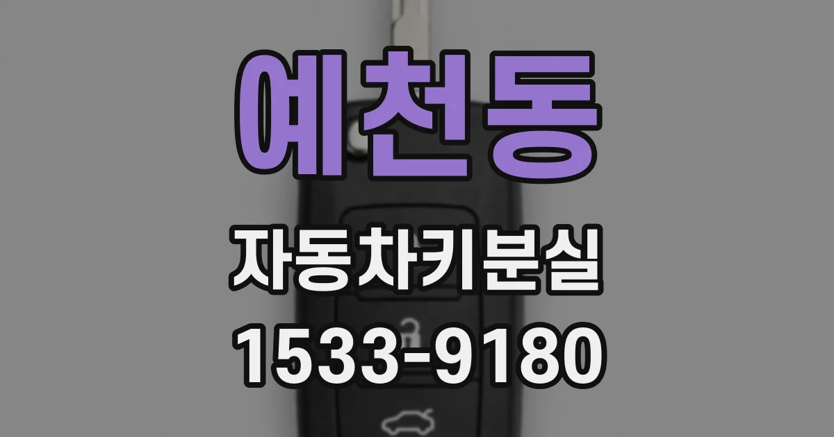 예천동 자동차키분실