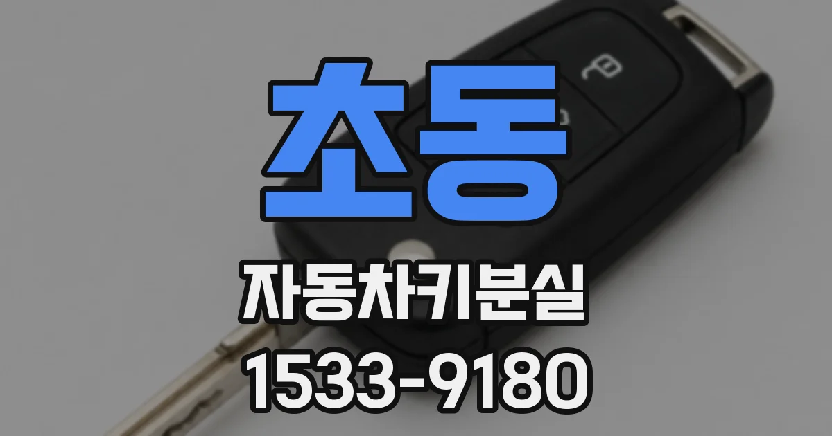 초동 자동차키분실