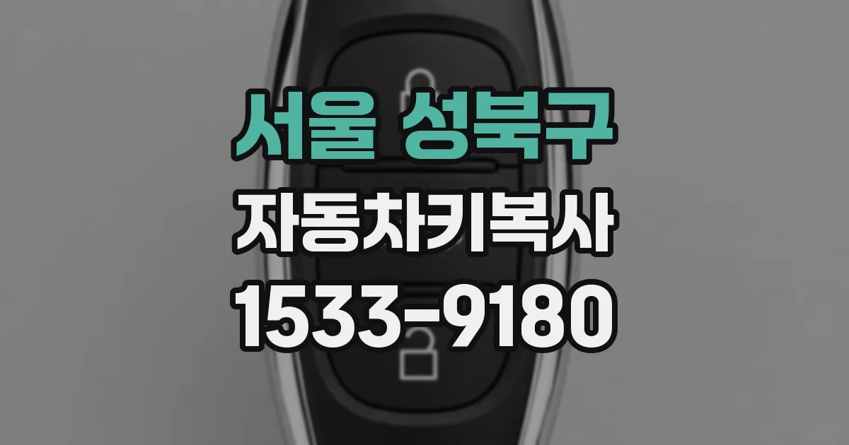 서울 성북구 자동차키복사