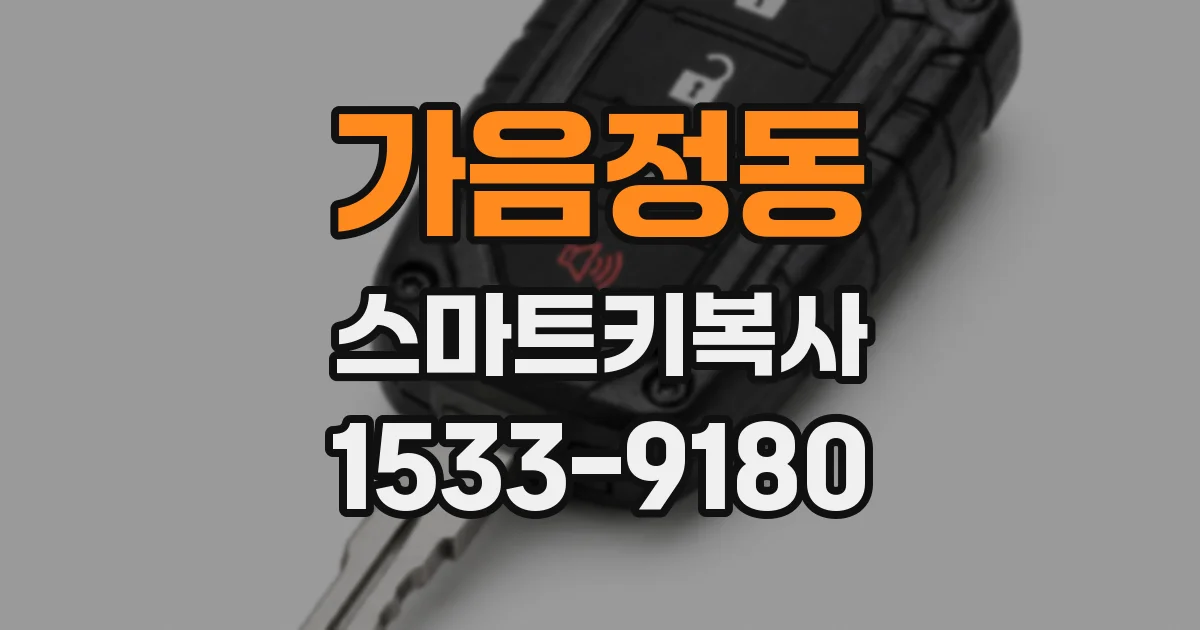 가음정동 스마트키복사