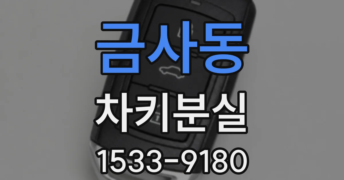 금사동 차키분실