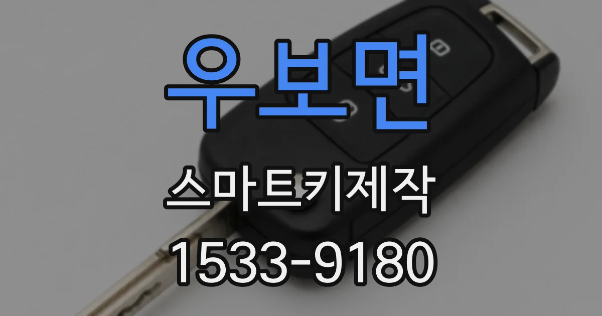 우보면 스마트키제작