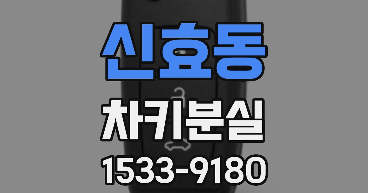 신효동 차키분실