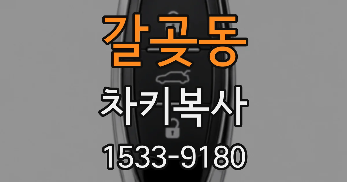갈곶동 차키복사