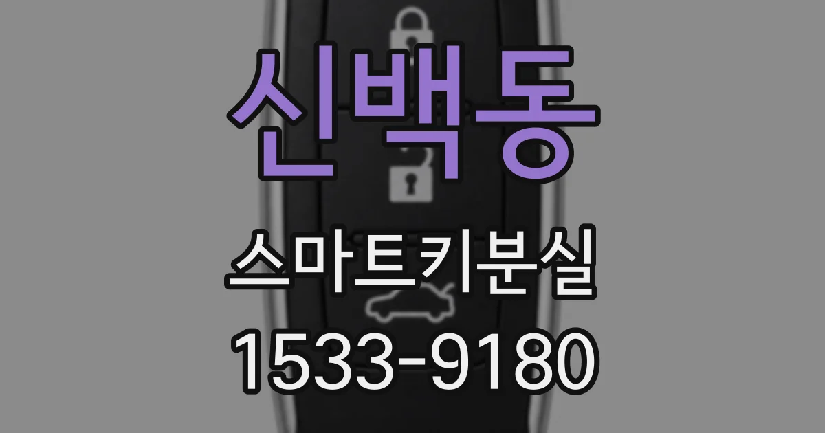 신백동 스마트키분실