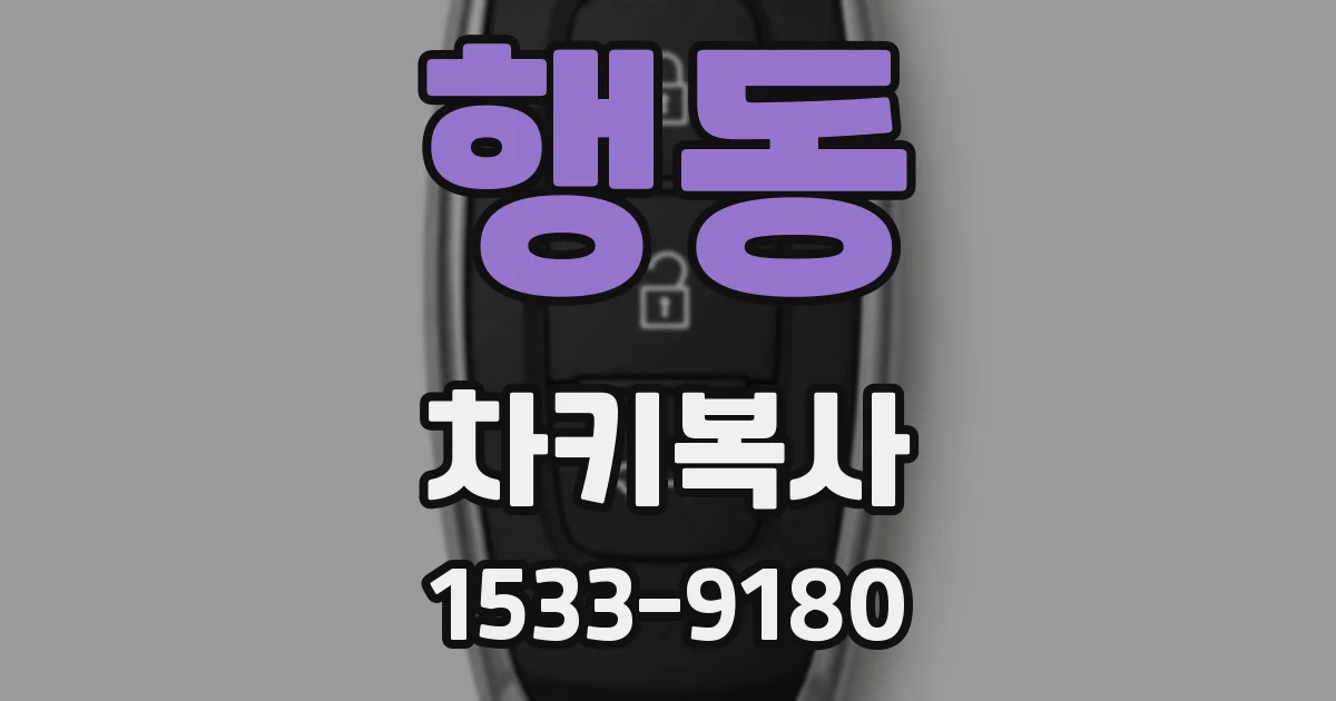 행동 차키복사