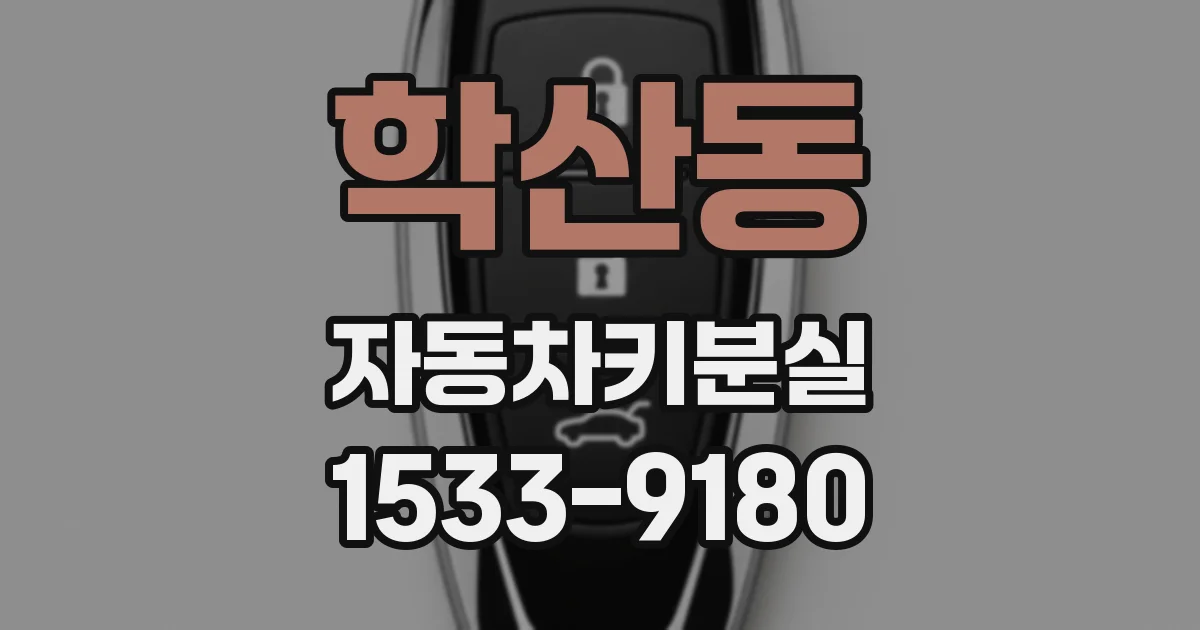 학산동 자동차키분실