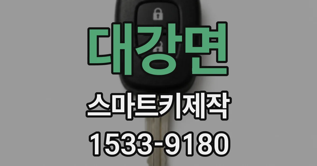 대강면 스마트키제작