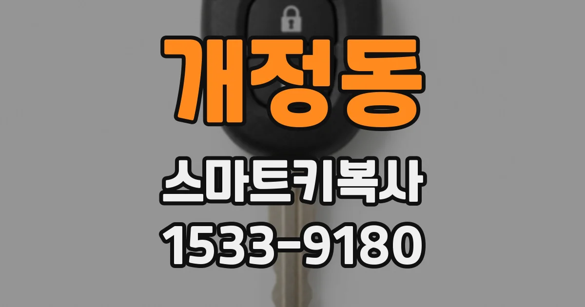 개정동 스마트키복사