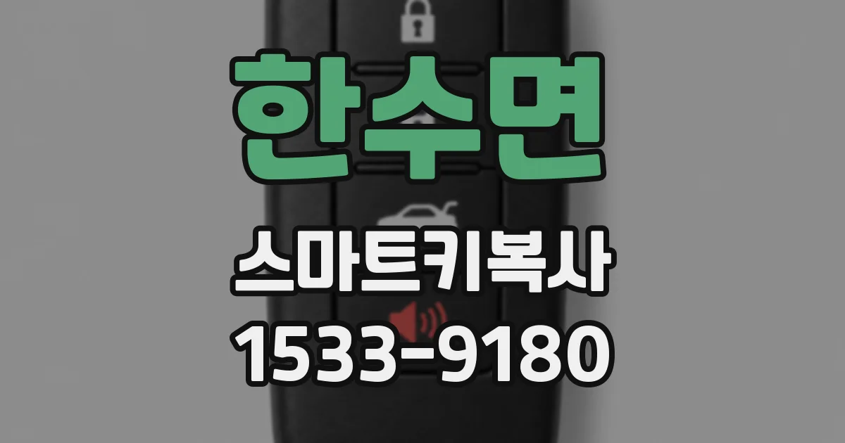 한수면 스마트키복사