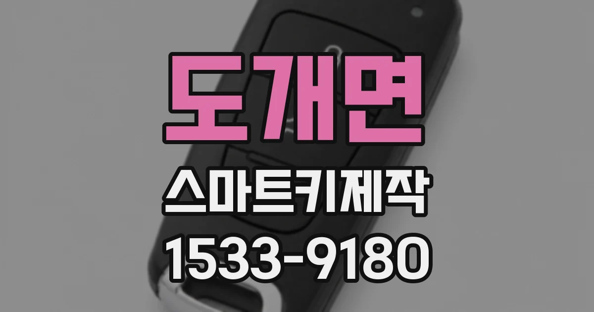 도개면 스마트키제작