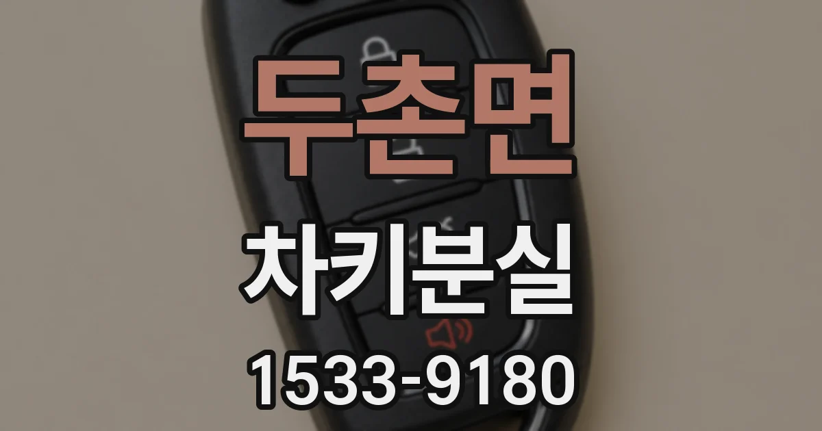 두촌면 차키분실