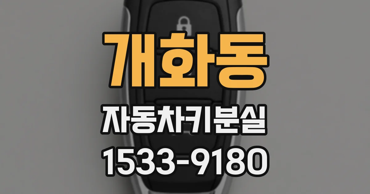 개화동 자동차키분실