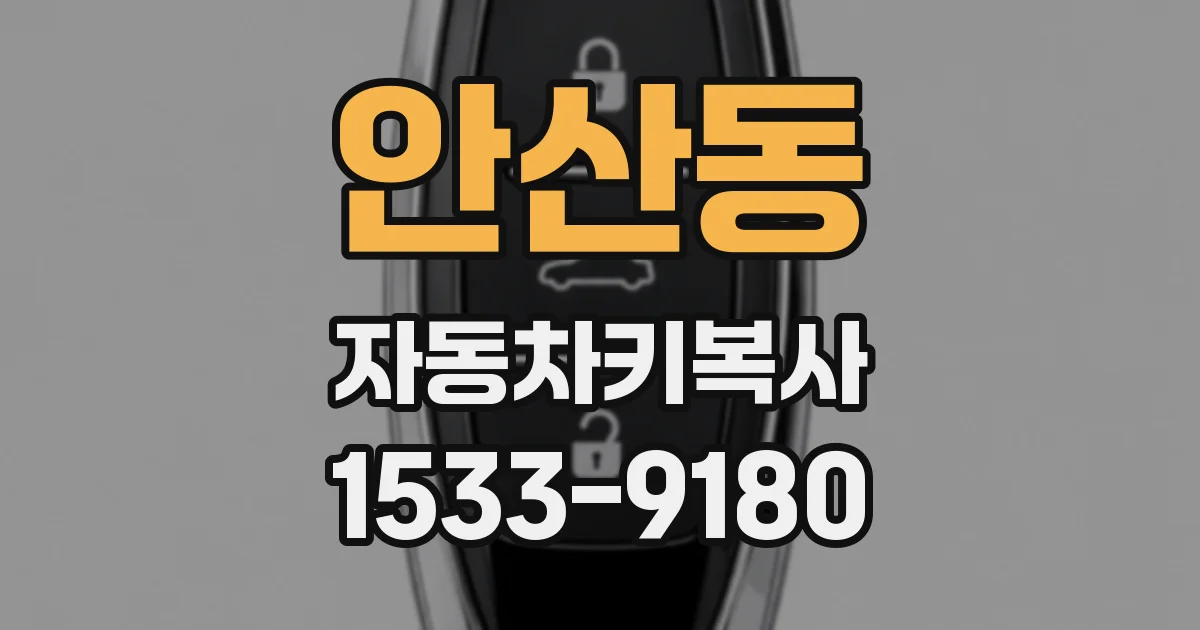 안산동 자동차키복사