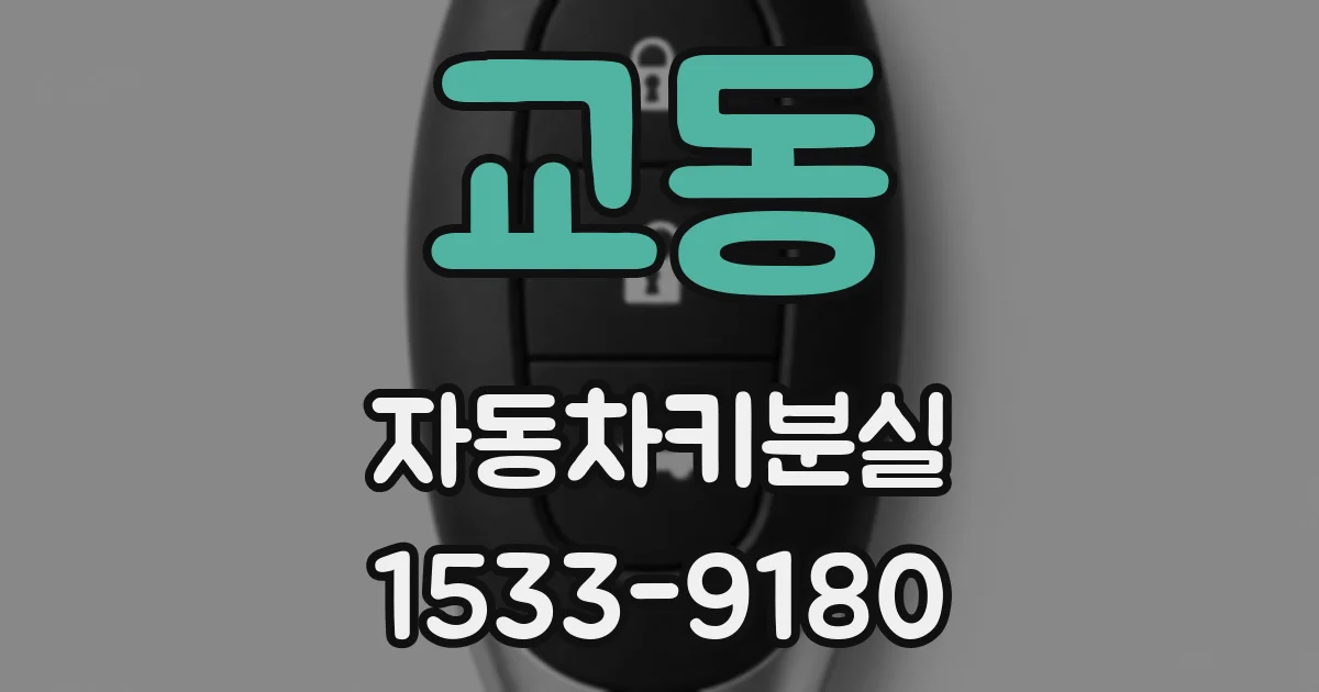 교동 자동차키분실