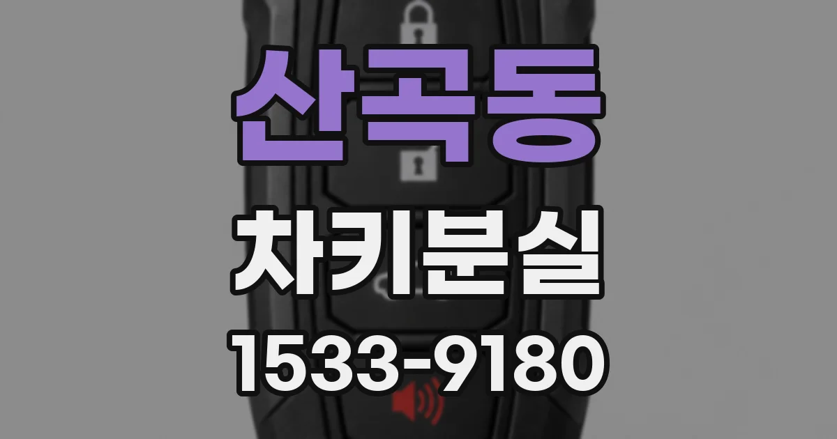 산곡동 차키분실