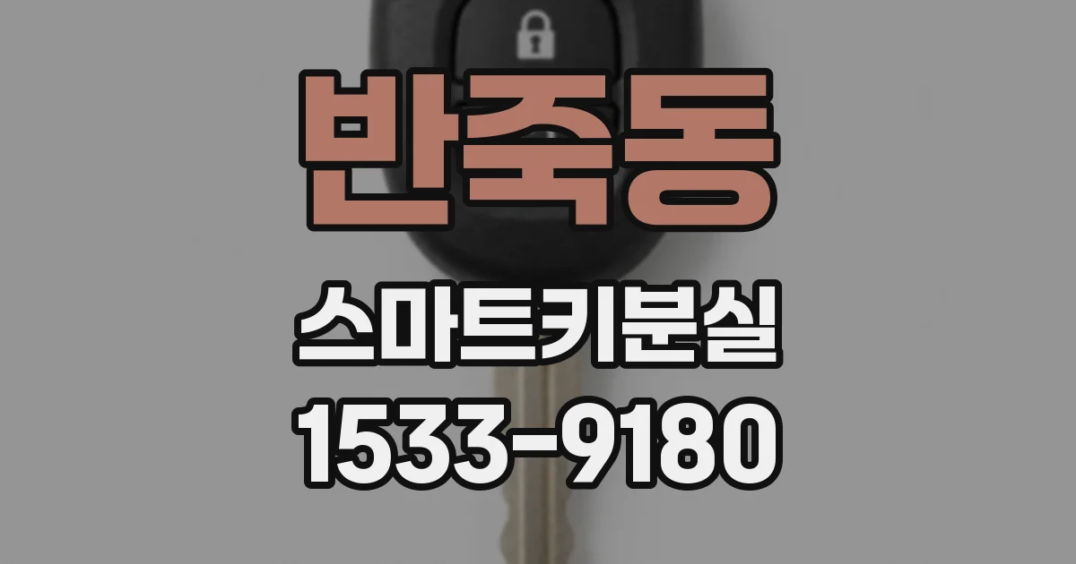 반죽동 스마트키분실