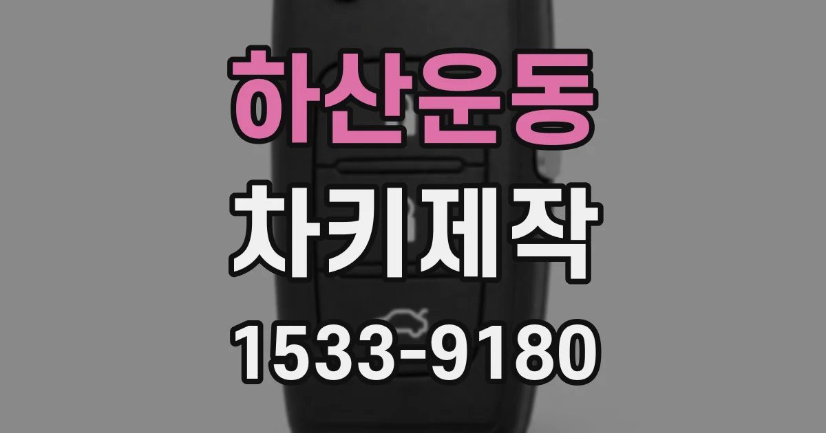 하산운동 차키제작