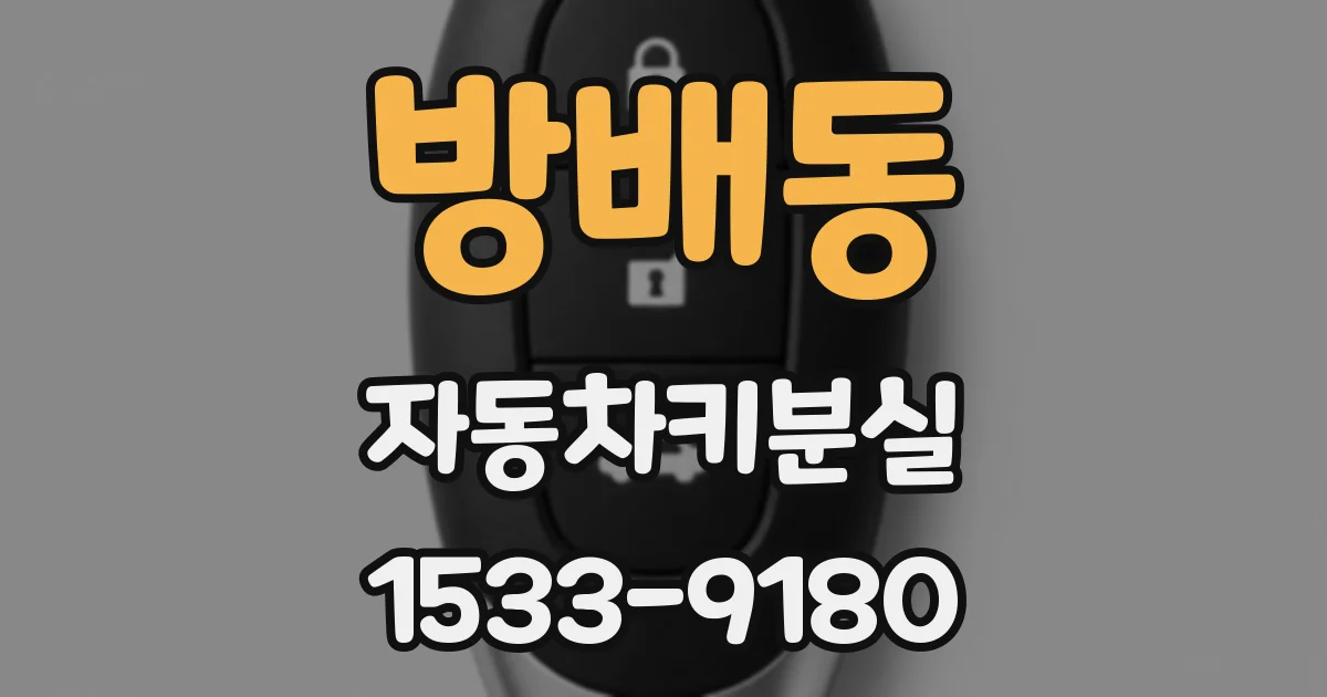 방배동 자동차키분실