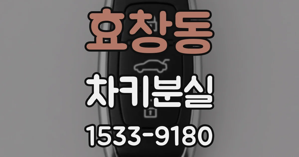 효창동 차키분실