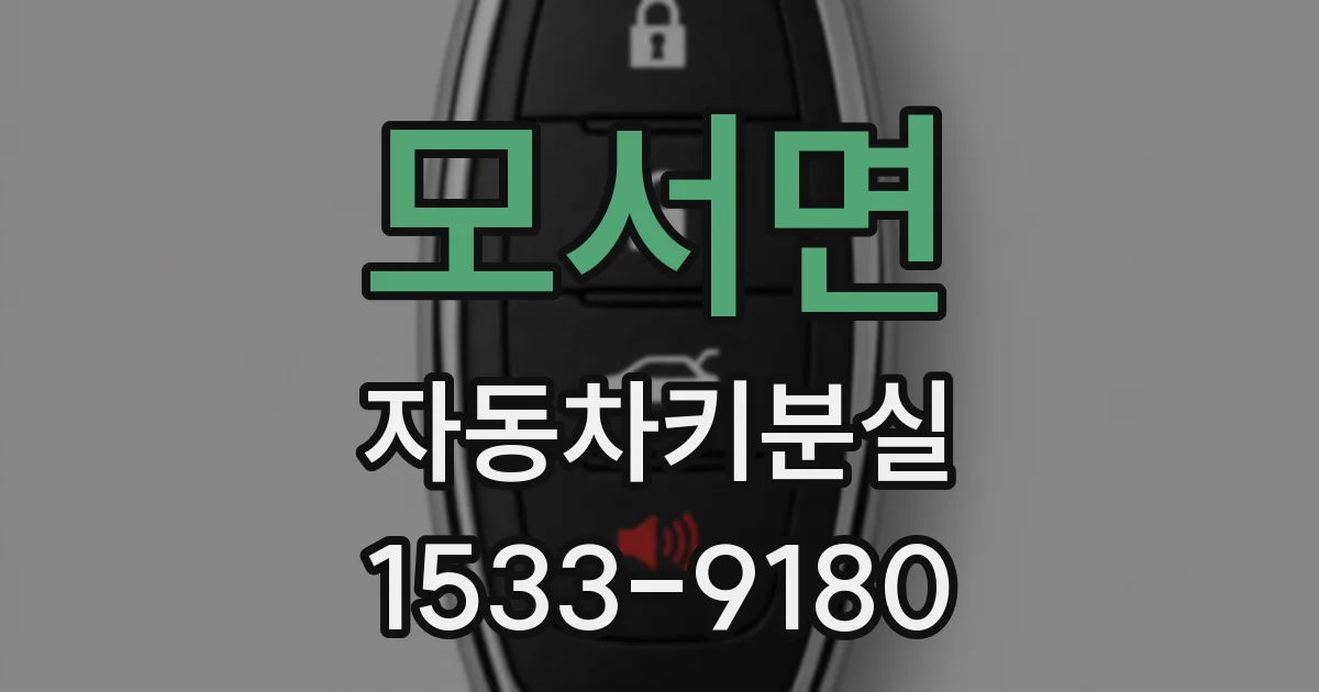 모서면 자동차키분실