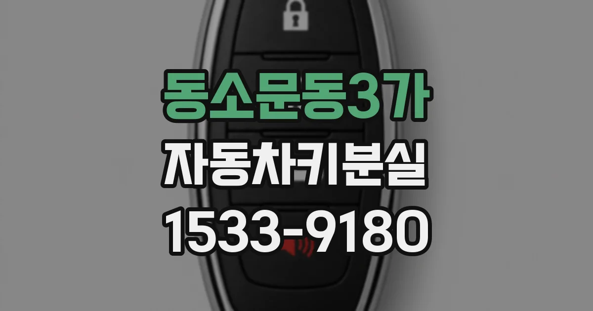 동소문동3가 자동차키분실